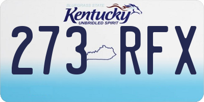 KY license plate 273RFX