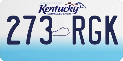 KY license plate 273RGK