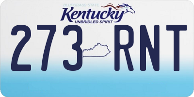 KY license plate 273RNT