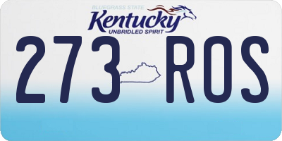 KY license plate 273ROS