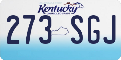 KY license plate 273SGJ