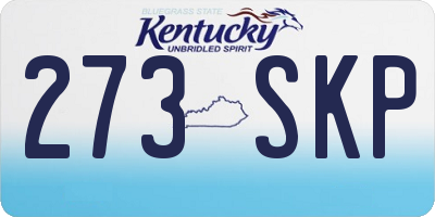 KY license plate 273SKP