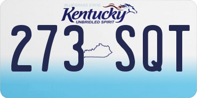 KY license plate 273SQT