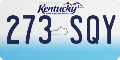 KY license plate 273SQY