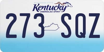 KY license plate 273SQZ