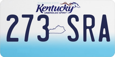 KY license plate 273SRA