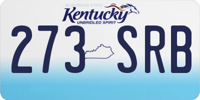 KY license plate 273SRB