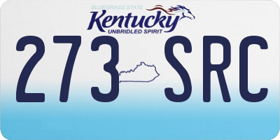 KY license plate 273SRC
