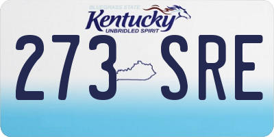KY license plate 273SRE