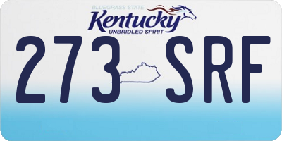 KY license plate 273SRF
