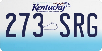 KY license plate 273SRG