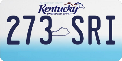 KY license plate 273SRI