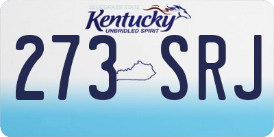 KY license plate 273SRJ