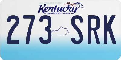 KY license plate 273SRK