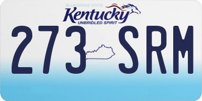 KY license plate 273SRM