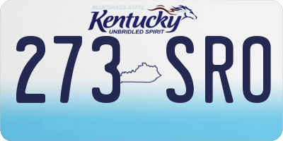 KY license plate 273SRO