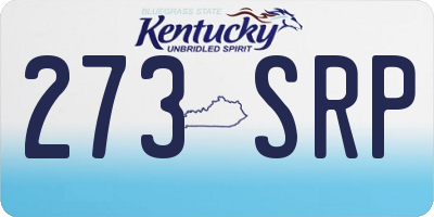 KY license plate 273SRP