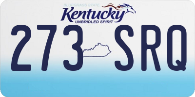 KY license plate 273SRQ