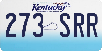 KY license plate 273SRR