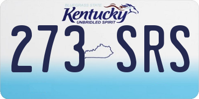 KY license plate 273SRS