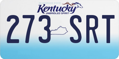 KY license plate 273SRT