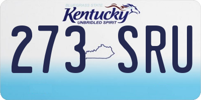 KY license plate 273SRU