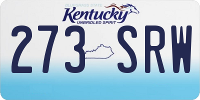 KY license plate 273SRW