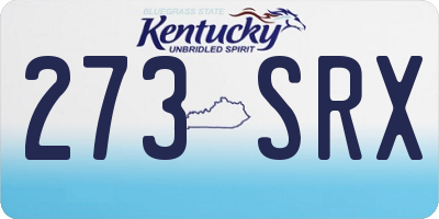 KY license plate 273SRX