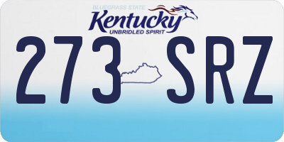 KY license plate 273SRZ