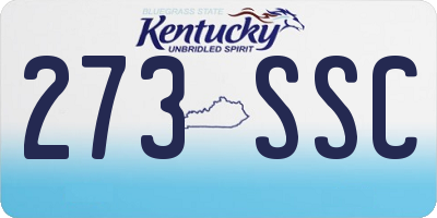 KY license plate 273SSC