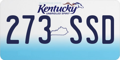 KY license plate 273SSD