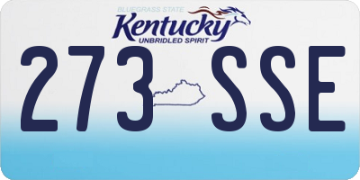 KY license plate 273SSE
