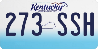 KY license plate 273SSH