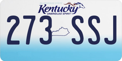 KY license plate 273SSJ
