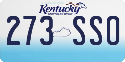 KY license plate 273SSO