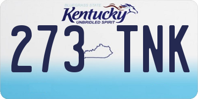 KY license plate 273TNK