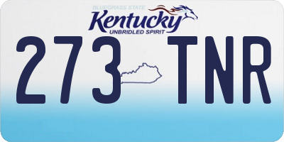 KY license plate 273TNR
