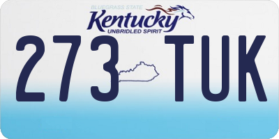 KY license plate 273TUK