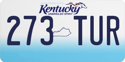 KY license plate 273TUR