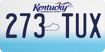 KY license plate 273TUX