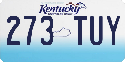 KY license plate 273TUY