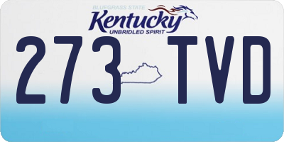 KY license plate 273TVD