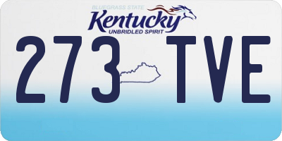 KY license plate 273TVE