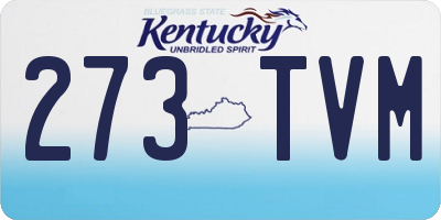 KY license plate 273TVM