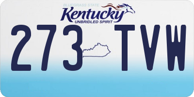 KY license plate 273TVW