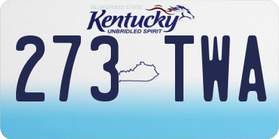 KY license plate 273TWA