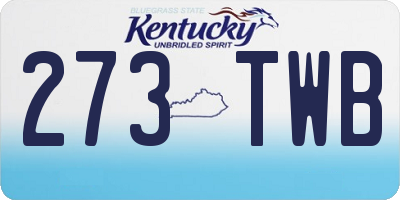 KY license plate 273TWB