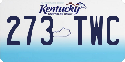 KY license plate 273TWC
