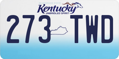 KY license plate 273TWD