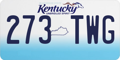 KY license plate 273TWG